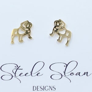 Adorable Bulldog Earrings - Georgia, Bulldogs, Mississippi, State Bulldogs, Cute Bulldog Gift, Hypoallergenic, Graduation Gift